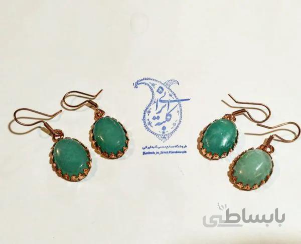 گوشواره مس نگین دار کد 490316