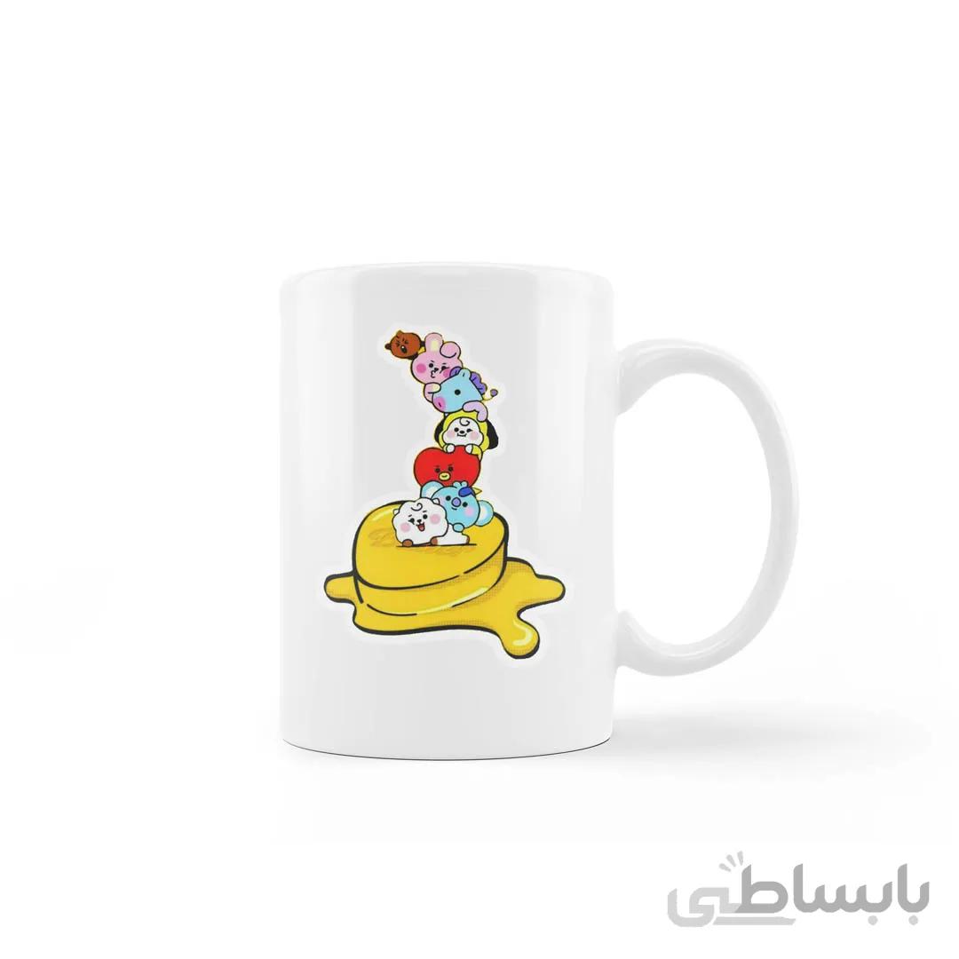 ماگ BTS طرح BT21 کد 204008