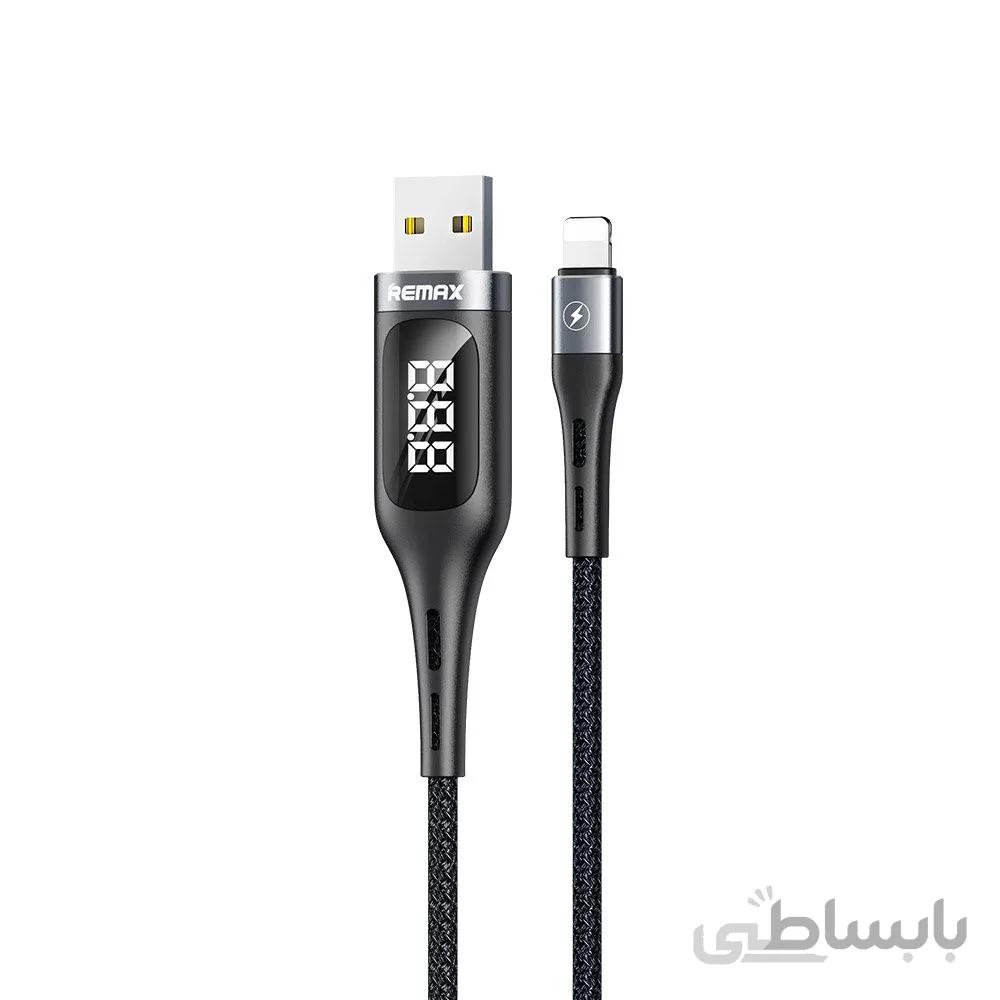 کابل تبدیل USB به لایتنینگ نمایشگر LED دار برند ریمکس مدل RC-096i