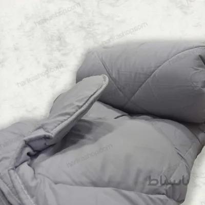 لحاف لایت هتلی یک نفره نخی رنگ طوسی
