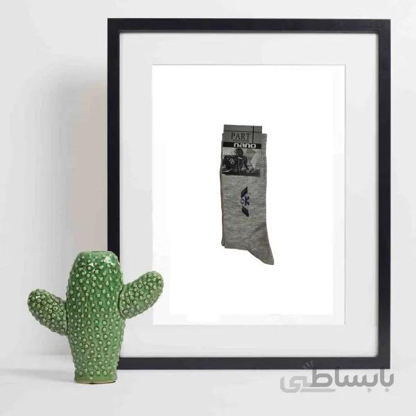 جوراب مردانه نانو کلاسیک پک نایلونی Part طرح OK