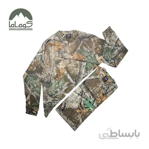 تیشرت آستین بلند استتار طرح شاخ و برگی