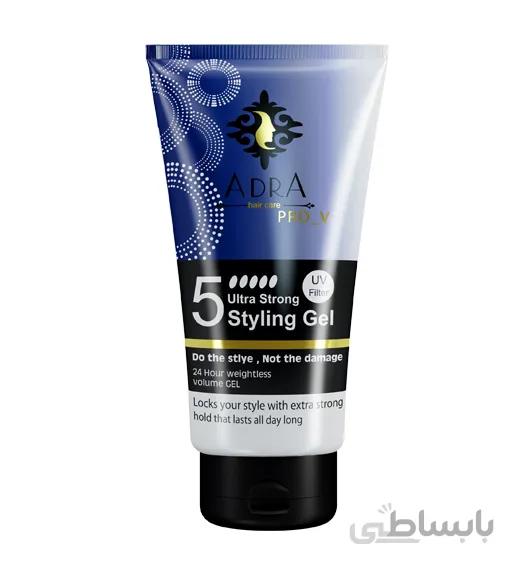 ژل حالت دهنده فوق العاده قوی مو آدرا مدل Ultra Strong Styling Gel حجم 150 میلی لیتر ا A styling gel super strong hair Adra model Ultra Strong Styling Gel size 150 ml