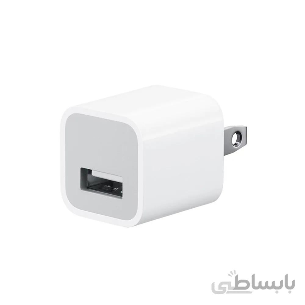 شارژر 5 وات اپل مناسب برای آیفون، آیپد، آیپاد و اپل واچ ا Apple 5W USB Power Adapter