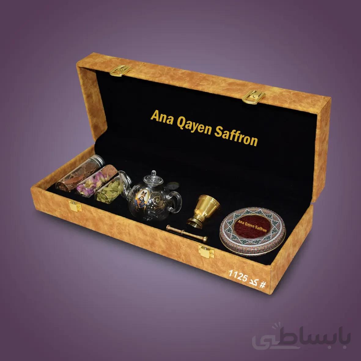 جعبه مخملی زعفران – 4 گرم زعفران سوپر نگین -کد 1125