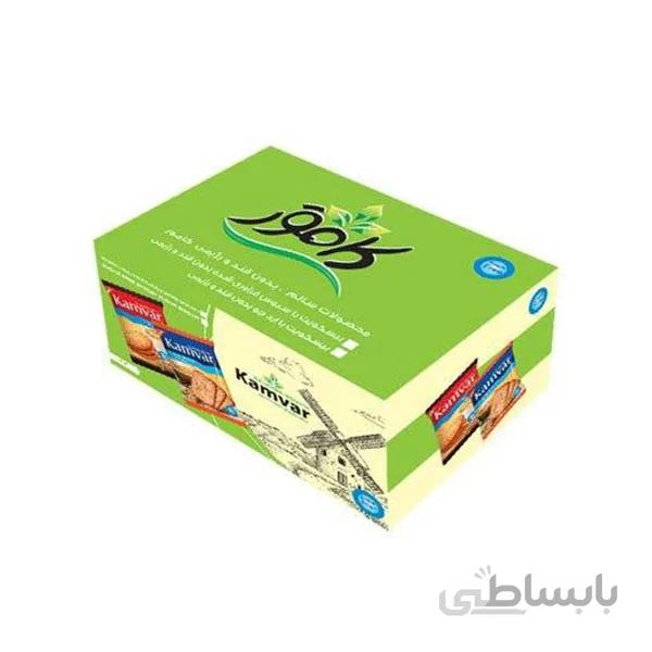 بیسکویت نیم چاشت جو بدون شکر و رژیمی کامور KAMVAR