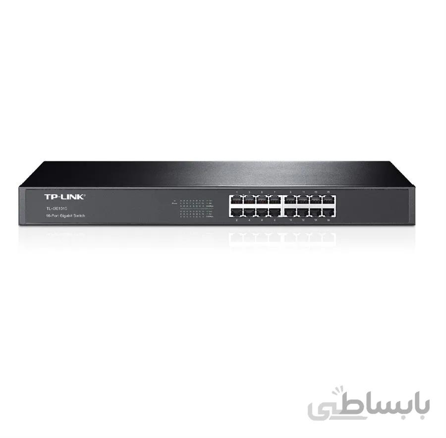 سوئیچ 16 پورت گیگابیتی تی پی لینک مدل TP-LINK TL-SG1016D ا TP-LINK TL-SG1016D Un-Managed Rackmount / Desktop Switch 16-Port 10/100/1000