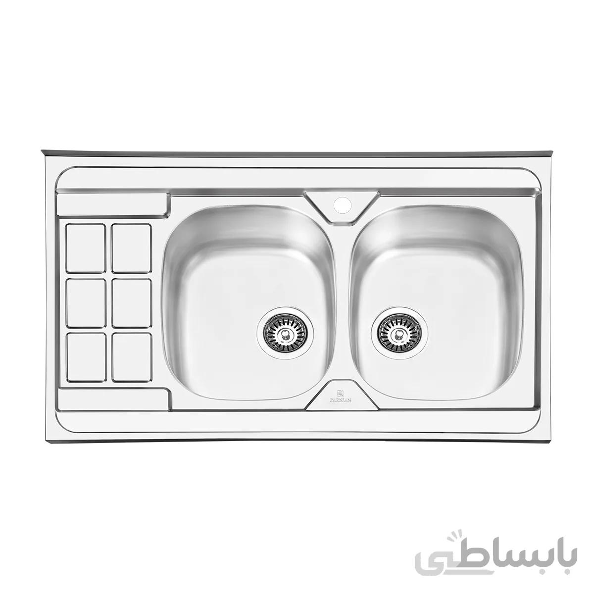 سینک ظرفشویی پرنیان استیل مدل 1104