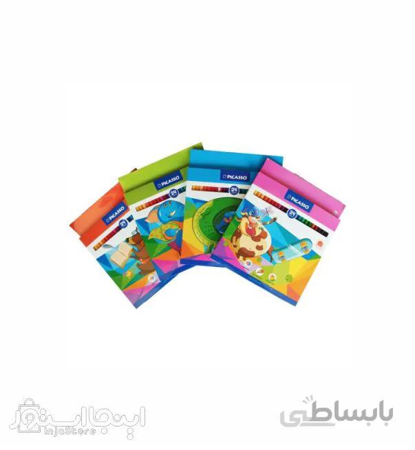 مداد رنگی 24 رنگ جعبه مقوایی پیکاسو