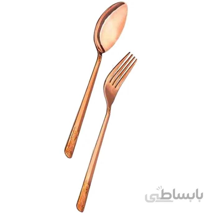 ست قاشق و چنگال مسی ارتفاع 19 سانتی مترکد C-152