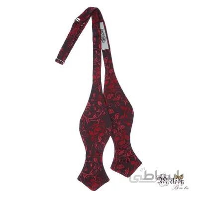 پاپیون سری تریا - گره باز (قرمز طرح ترمه)