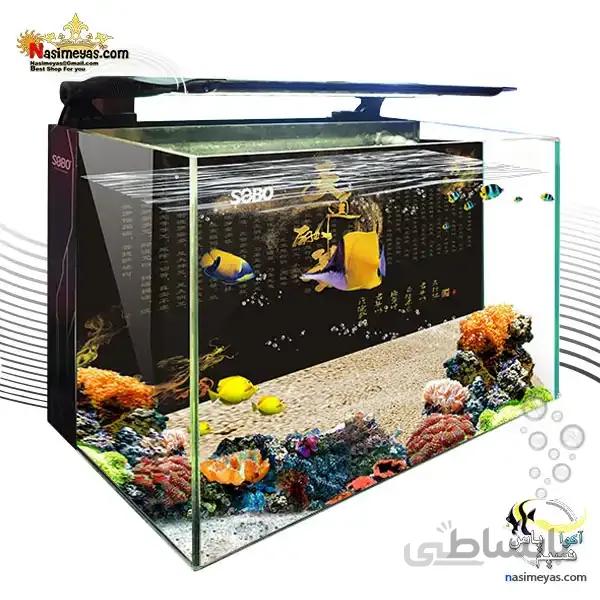 آکواریوم با سامپ داخلی و نور CB-600F سوبو