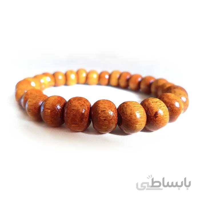 دستبند دخترانه چوبی مهره کوچک