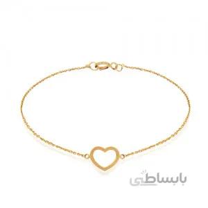 دستبند طلا طرح قلب کد LB107