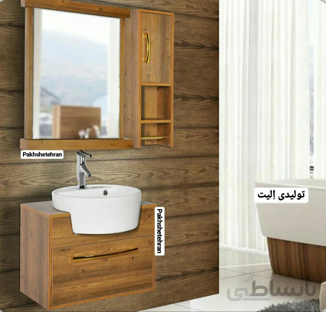 روشویی کابینت دار میلانو چوب جدید60 سانت ا روشویی کابینت دار میلانو چوب جدید60 سانت