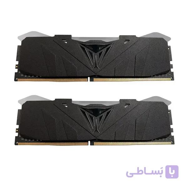 رم دسکتاپ پتریوت DDR4 دو کاناله 3600 مگاهرتز CL18 سری Viper RGB BLACK ظرفیت 16 گیگابایت