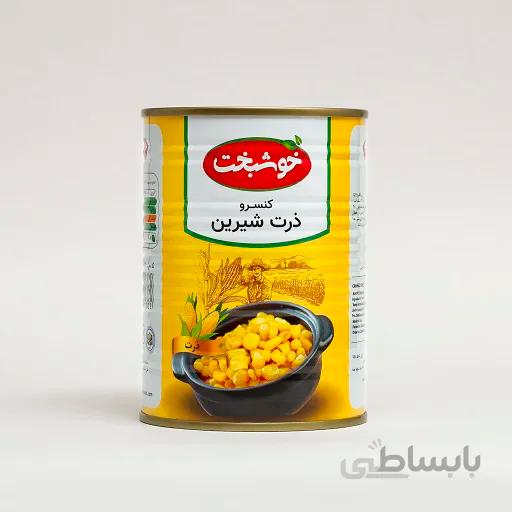 کنسرو ذرت شیرین 380 گرمی خوشبخت باکس 12 عددی