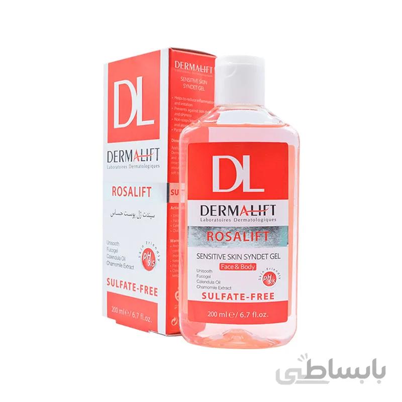ژل شستشوی صورت درمالیفت مناسب پوست قرمز وحساس 200میل Dermalift