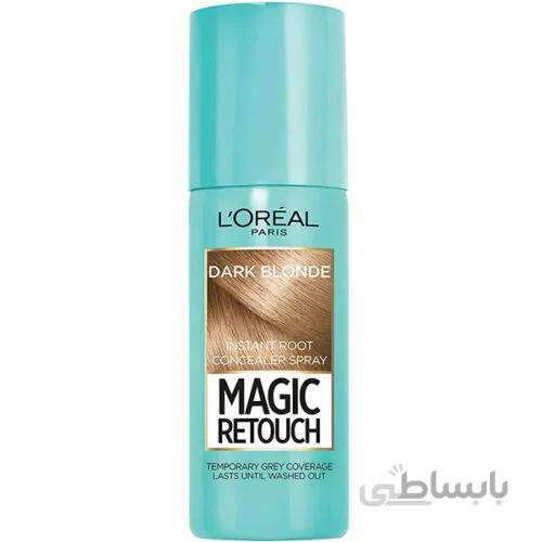 اسپری رنگ (کانسیلر) ریشه مو لورال مدل Magic Retouch | رنگ Dark Blonde | حجم ۷۵ میل ا L'Oréal Magic Retouch Spray 75ml - Dark Blonde