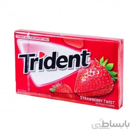 آدامس تریدنت TRIDENT با طعم توت فرنگی 14 عددی ا 00669