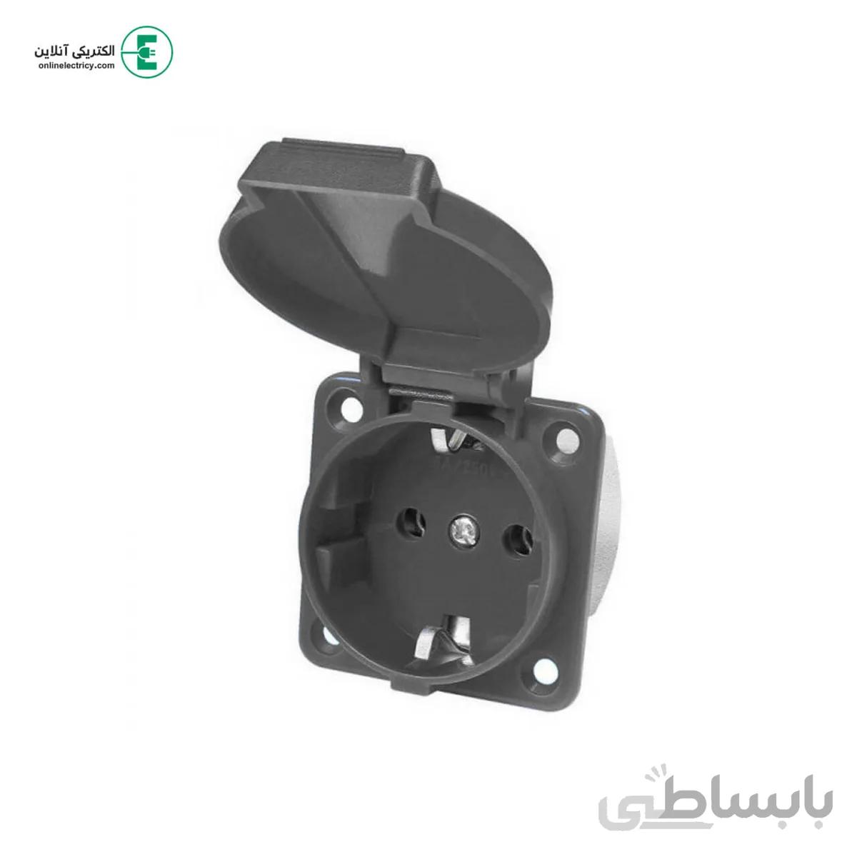 پریز دربدار تابلویی مشکی تکفاز پارت الکتریک