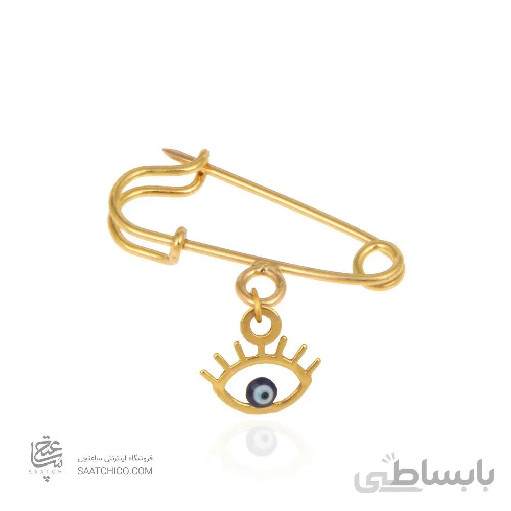 سنجاق سینه طلا کودک طرح چشم نظر کد KO107