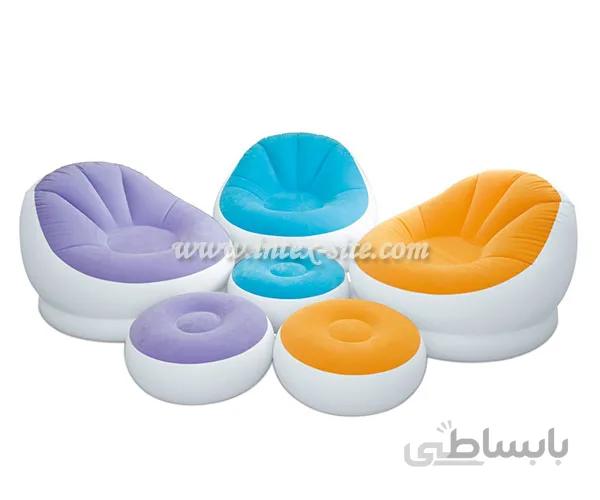 مبل بادی شیبدار دو تکه اینتکس