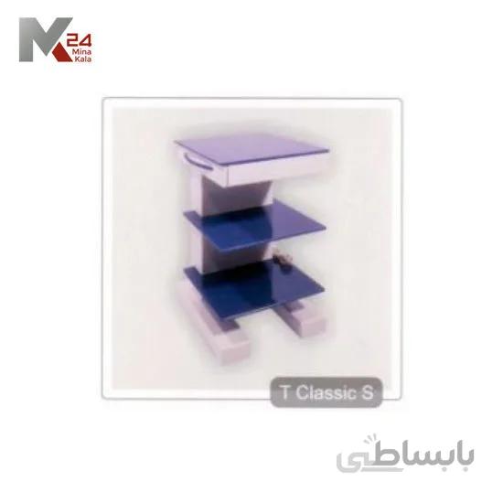 ترالی جراحی مدل کلاسیک با طبقات شیشه رنگی T Classic S