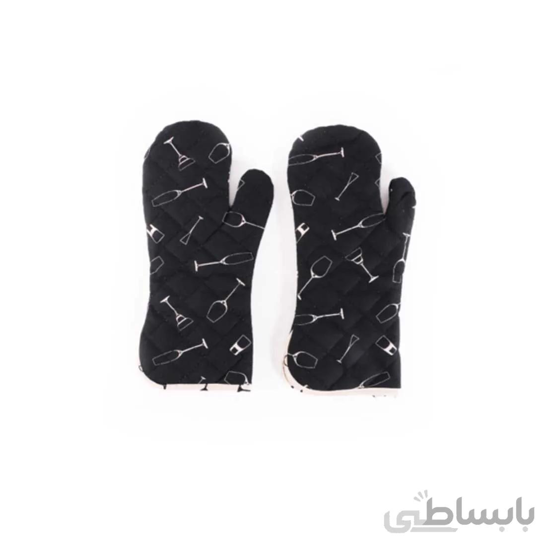 دستکش فر رزین تاژ طرح گلس چاپی