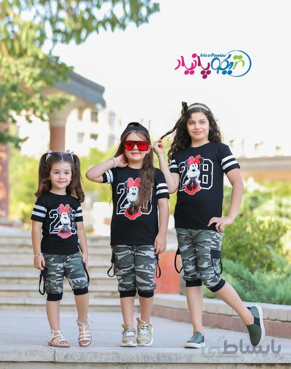 بلوز پنبه لاکرا شلوارک پنبه لاکرا(حداقل تعداد خرید 8 عدد) کد 727437