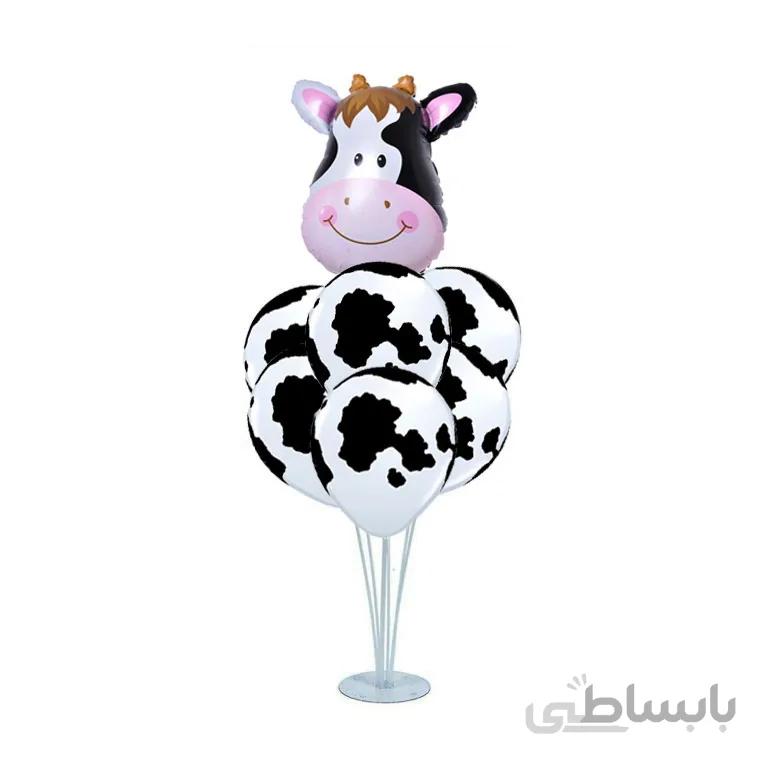 استند بادکنک 7 شاخه طرح گاو مدل STA226