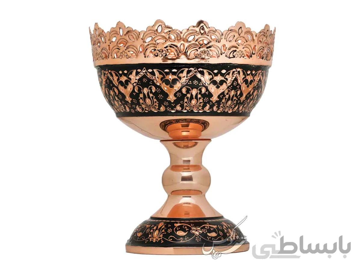آجیل خوری مس و حکاکی 22 سانتی