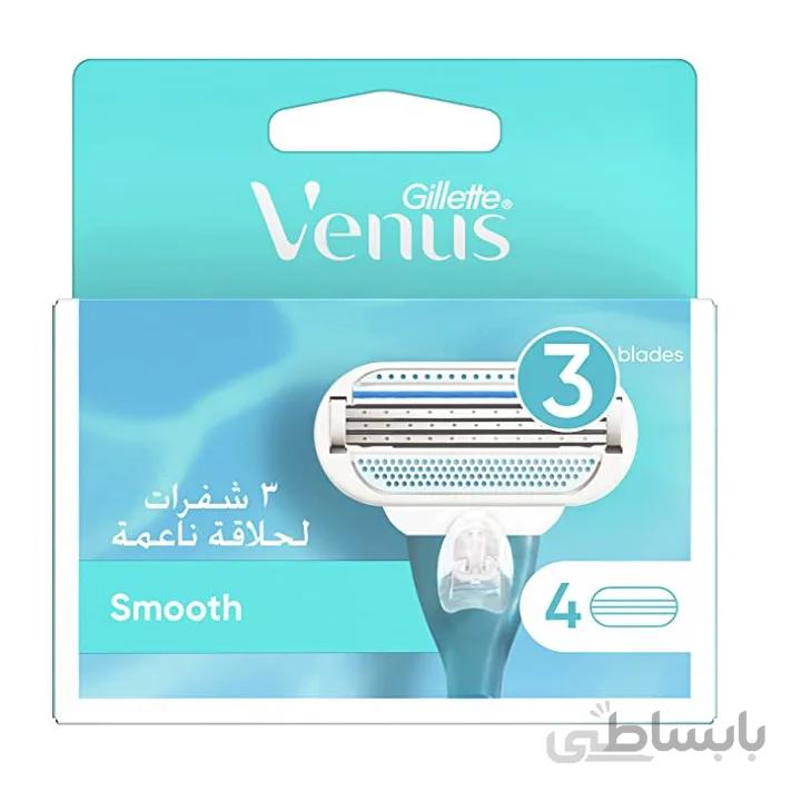 تیغ یدک خودتراش ژیلت ونوس مدل Smooth بسته 4عددی