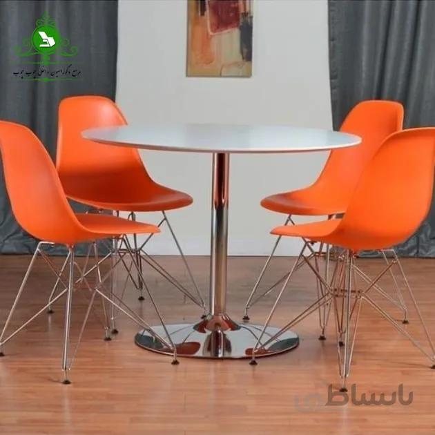 میز ناهارخوری چهارنفره پایه فلزی