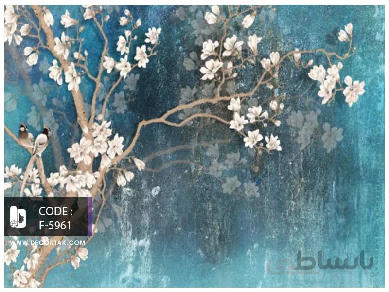 پوستر دیواری نقاشی درخت و شکوفه کد F-5961