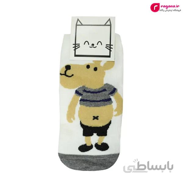 جوراب زنانه مچی طرح خرس کد R215371