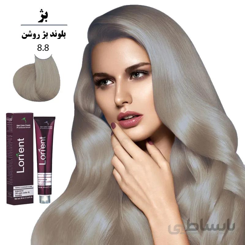 رنگ مو لورینت 100میل کراتینه بلوند بژ روشن 8.8