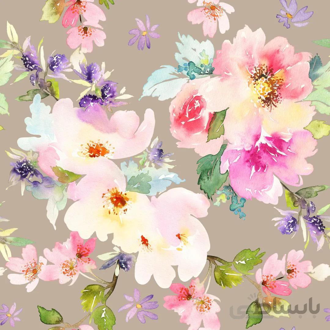 رومیزی سفره ای 4 نفره مربع طرح کاملیا