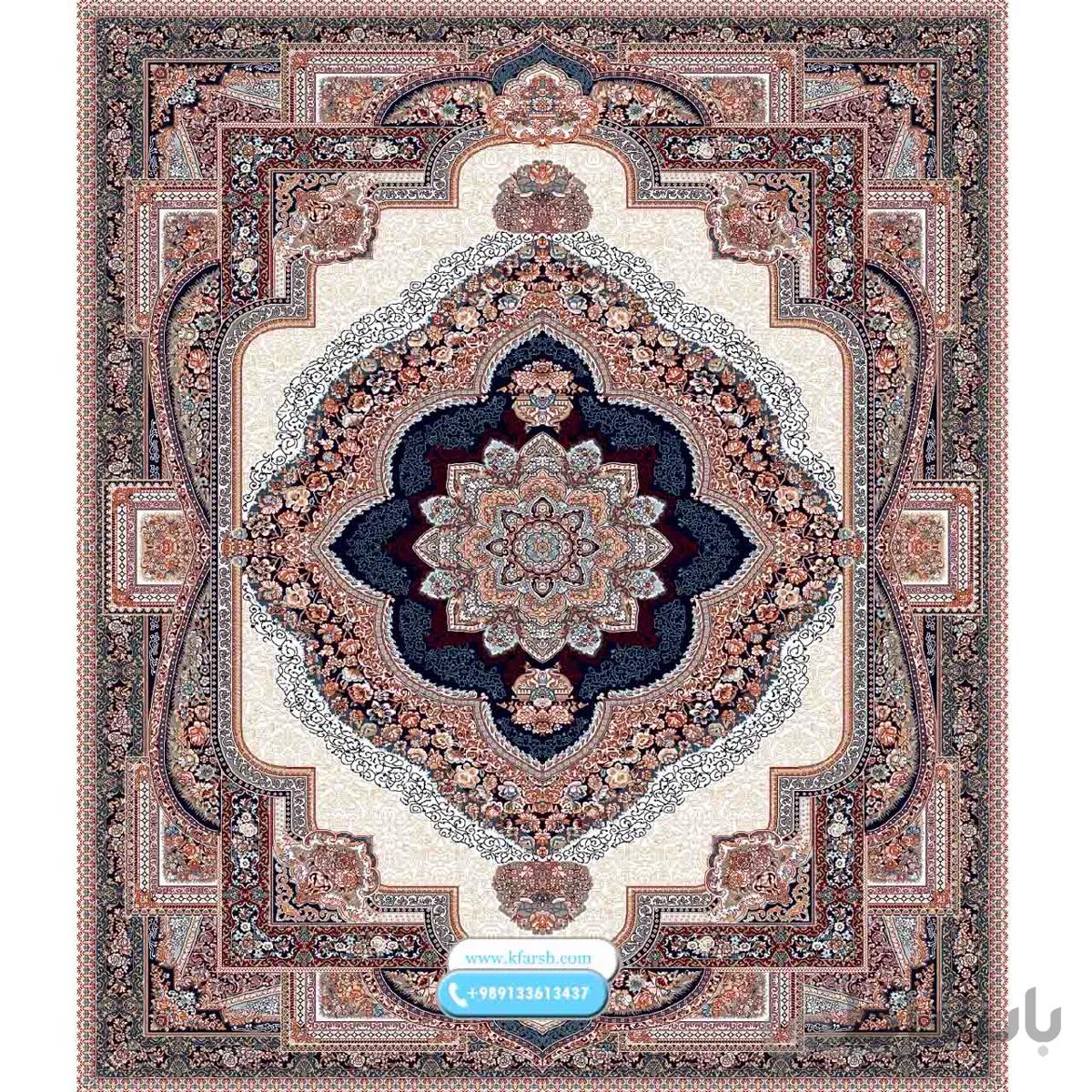فرش ۵۰۰ شانه طرح باغ معلق