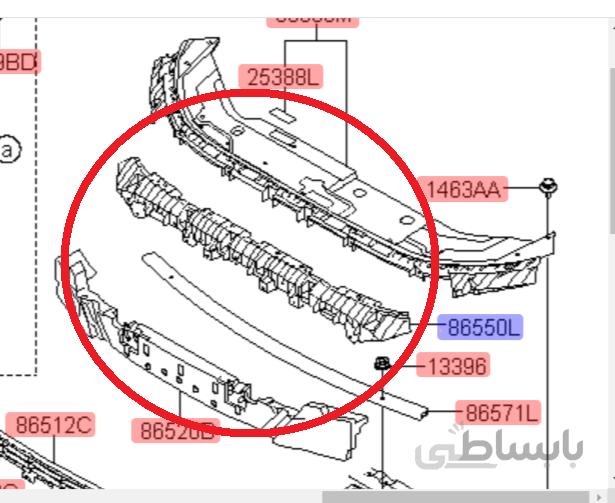 نگهدارنده سپر جلو آزرا گرنجور ۲۰۱۸