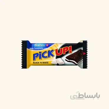 بیسکویت شکلاتی پیک آپ با لایه شکلات سفید تخته ای