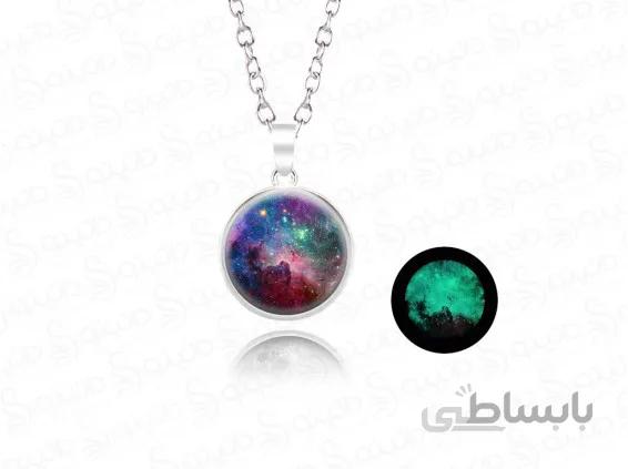 گردنبند شبتاب طرح کهکشان هفت رنگ 12234