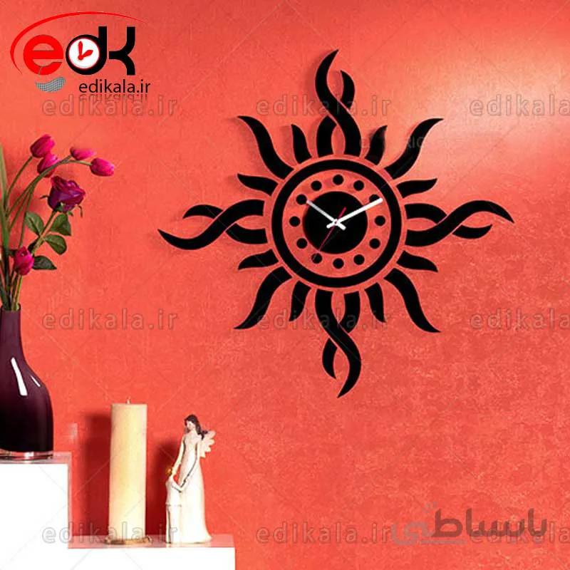 ساعت دیواری فانتزی طرح شعله اتش در پنج رنگ