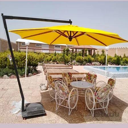 سایبان چتری پایه کنار قطر 3 متر
