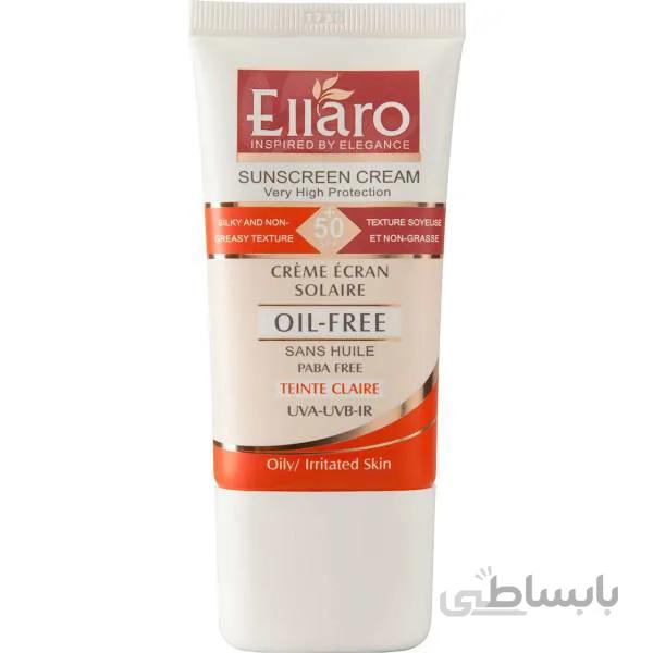 کرم ضد آفتاب رنگی فاقد چربی حاوی اس پی اف 50 الارو بژ طبیعی