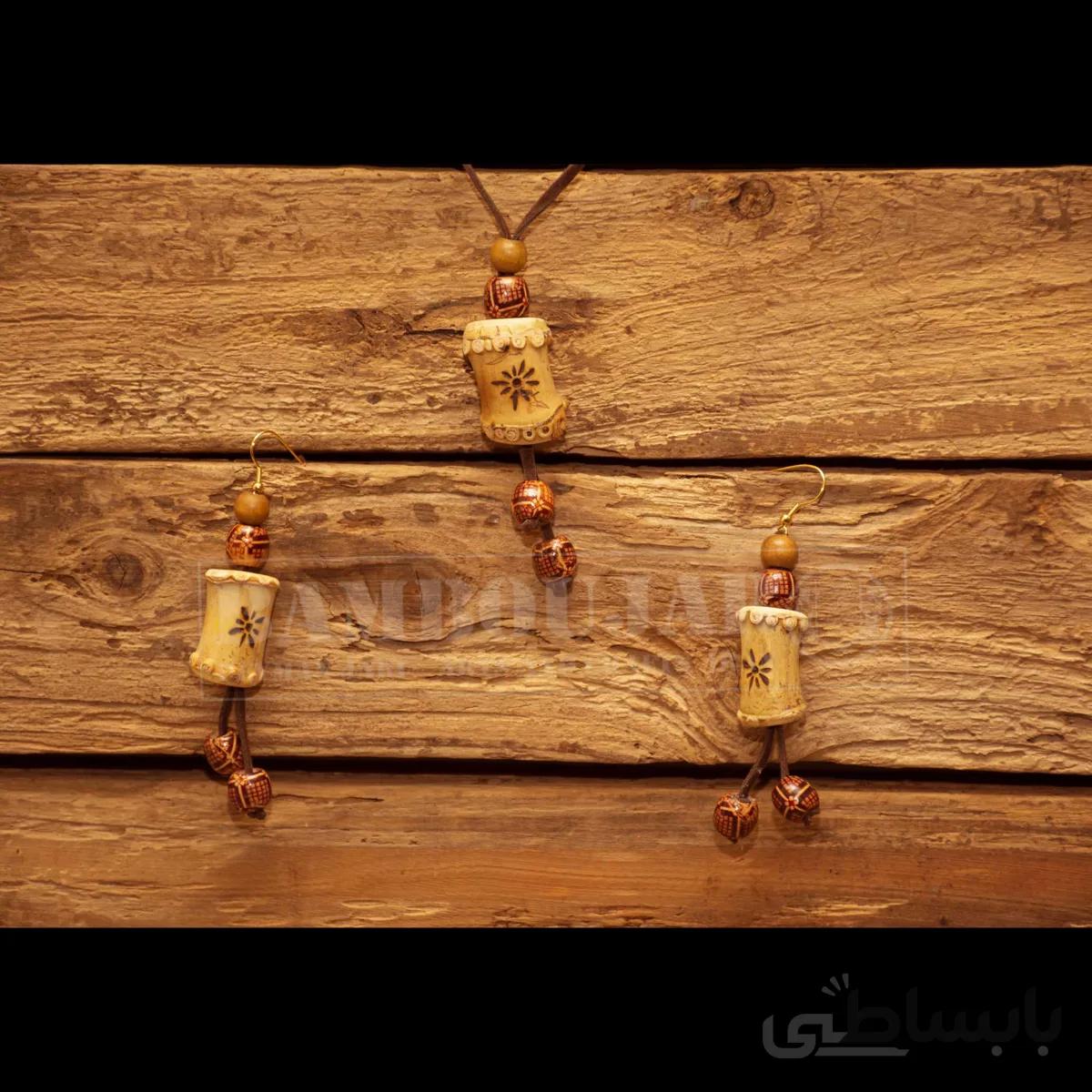 اکسسوری نیم ست بامبو دست ساز بامبو جار کد NiSeBaC2