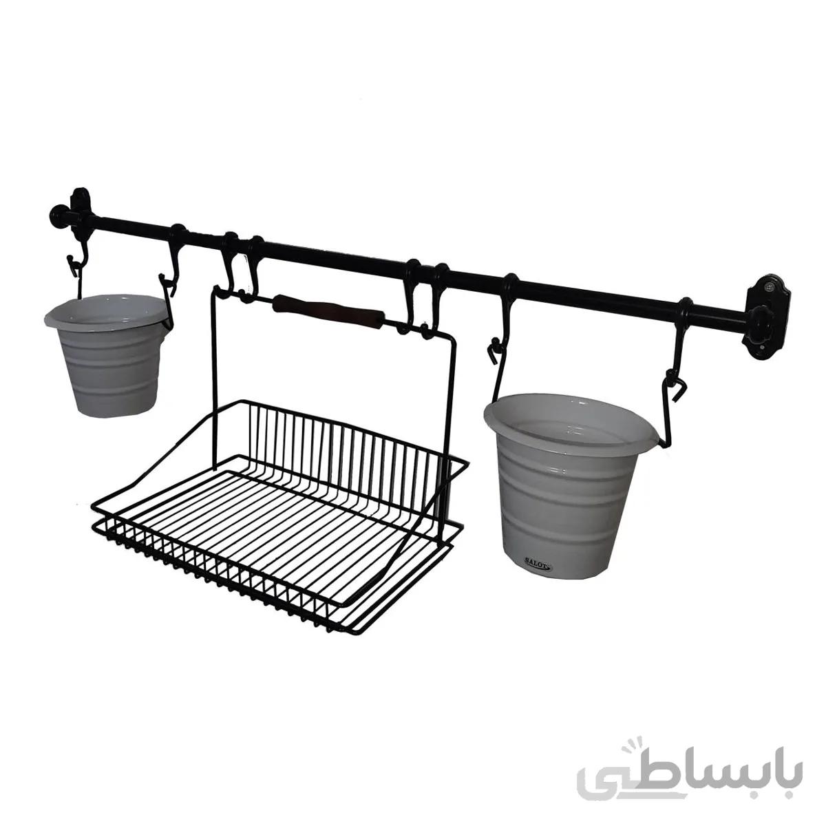 استند دیواری آشپزخانه دو گلدان سالوت