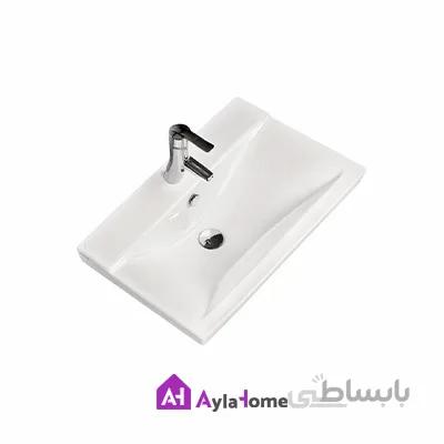 روشویی روکابینتی مروارید مدل کرون 67 درجه دو