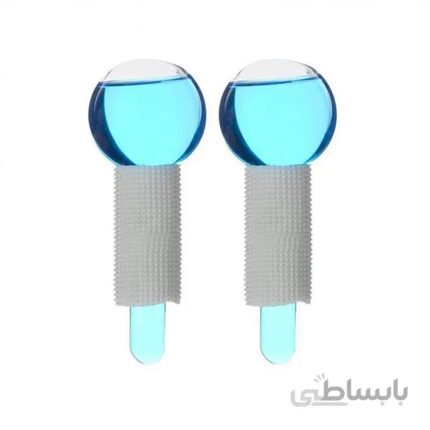 ماساژور صورت گوی یخی رنگ آبی روشن