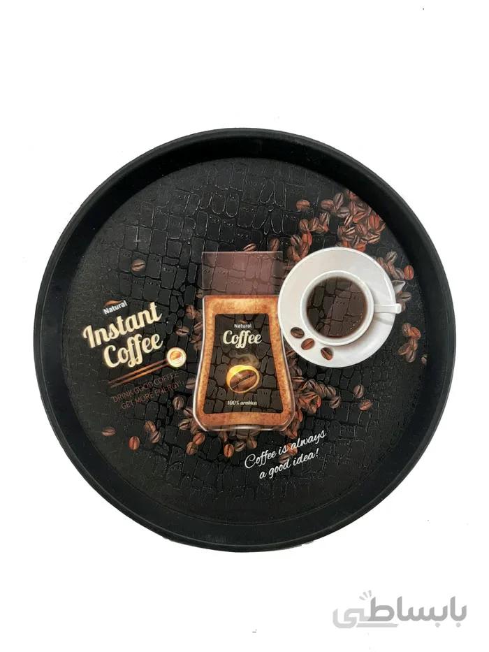سینی گرد رایکا طرح NATURAL CAFFEE